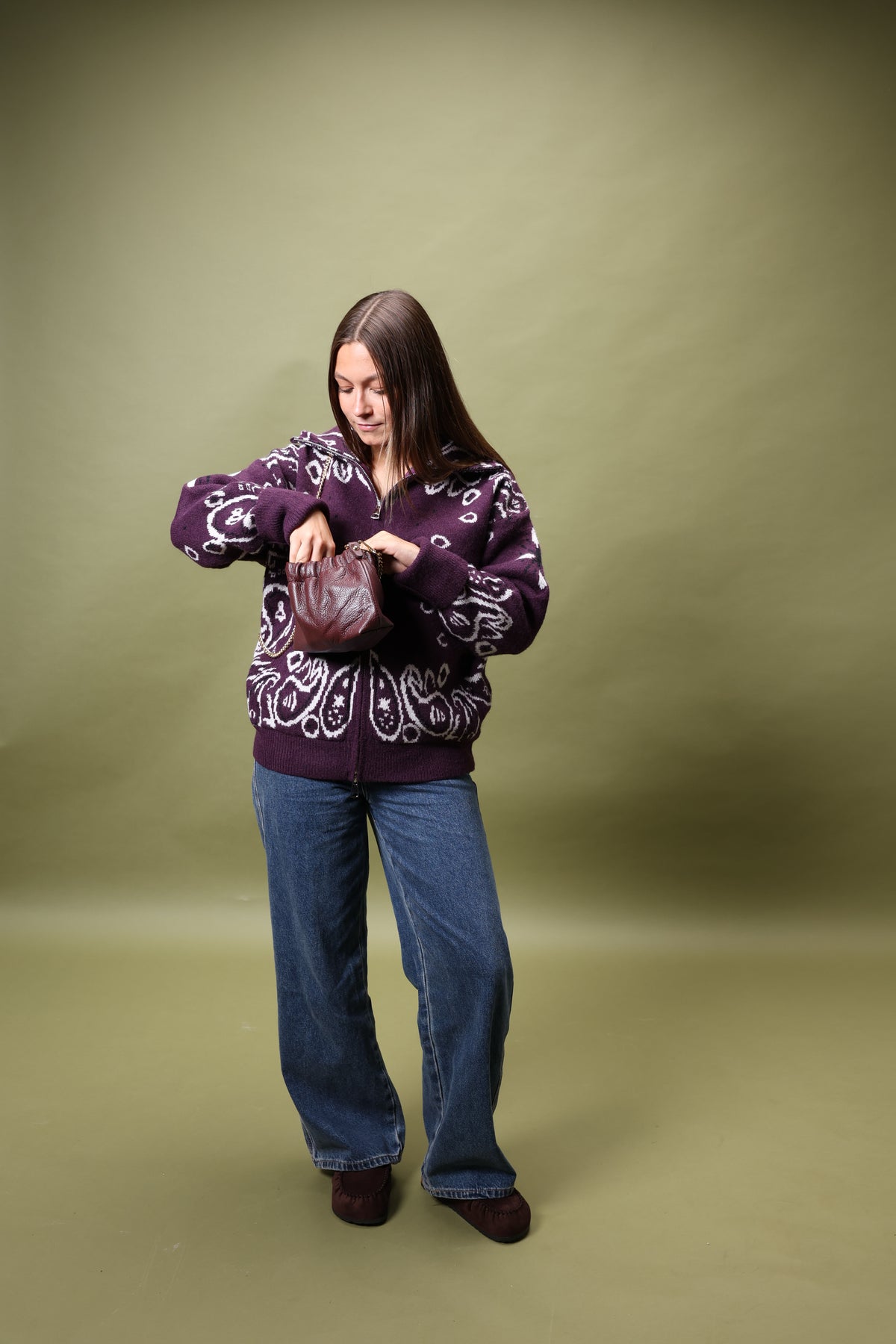 Gilet Bandana aubergine