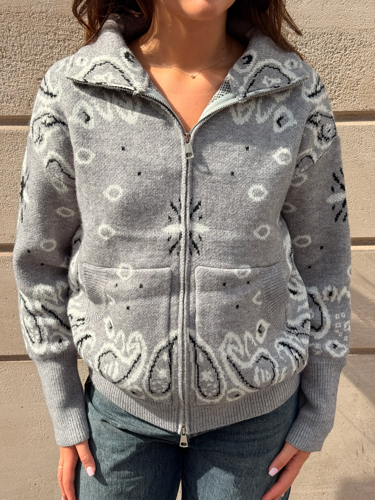Gilet Bandana gris