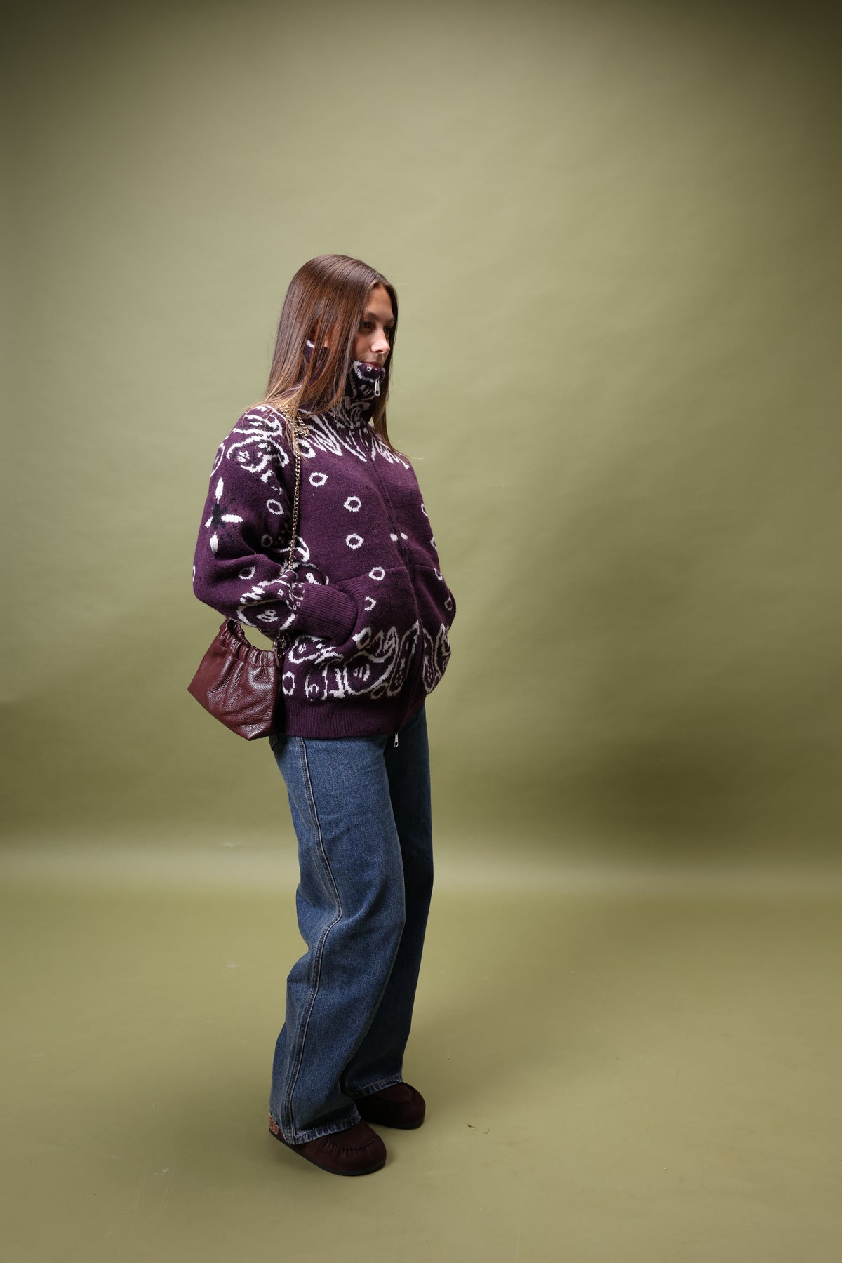 Gilet Bandana aubergine