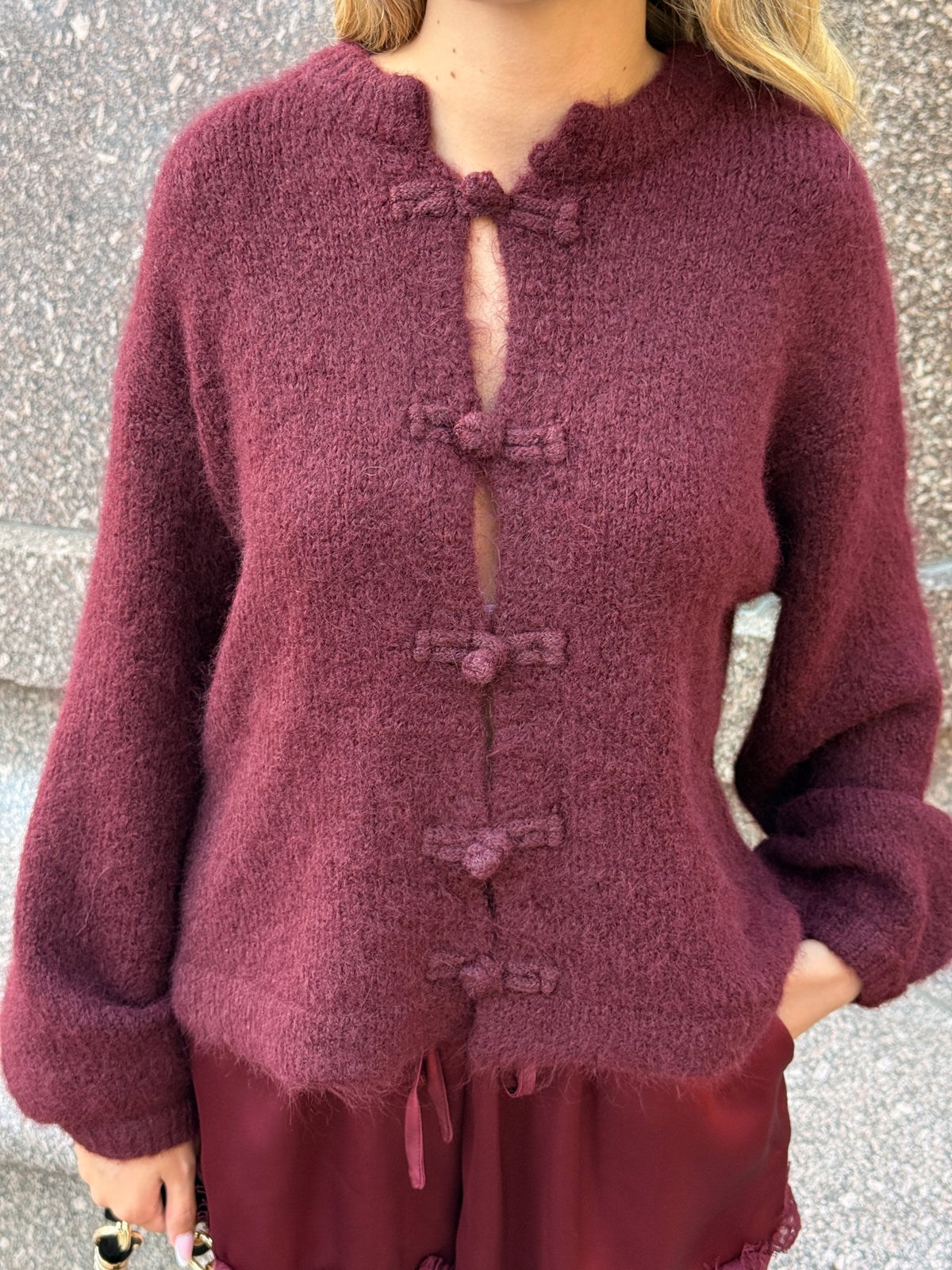 Pull Delphine bordeaux