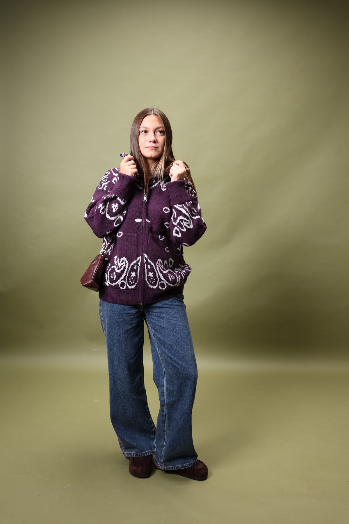 Gilet Bandana aubergine