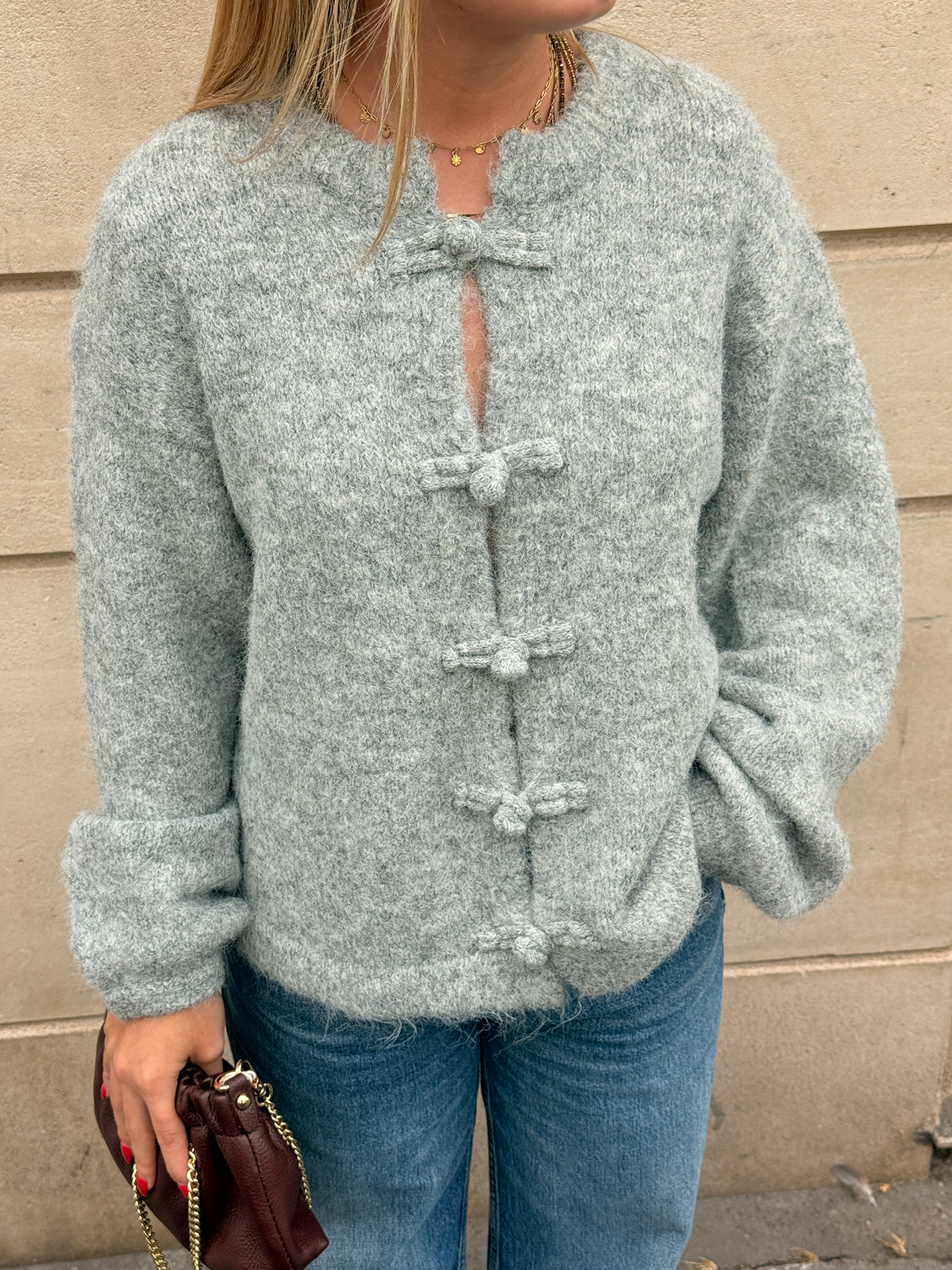 Pull Delphine gris