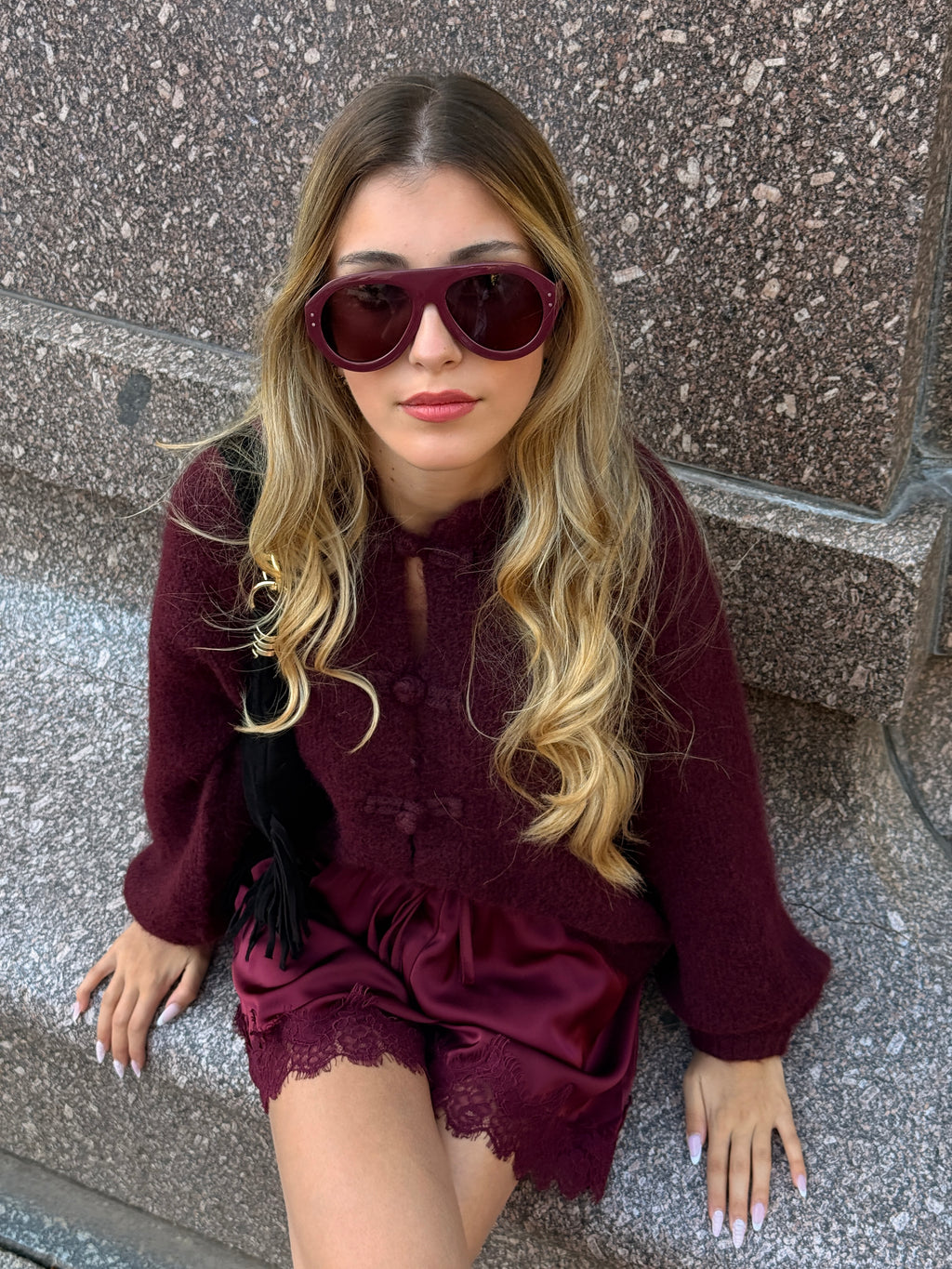 Short Samia bordeaux