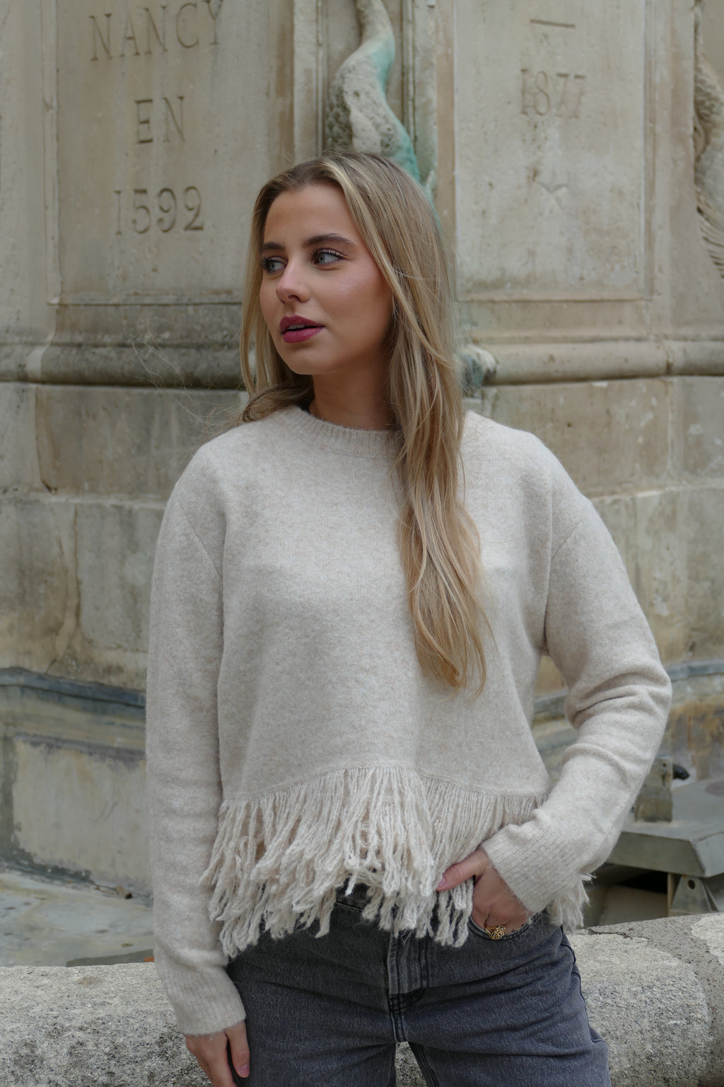 Pull Elisa écru