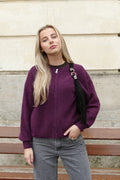 Pull Fanette aubergine
