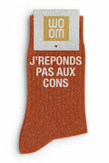 Chaussette à paillettes J’repond pas aux cons