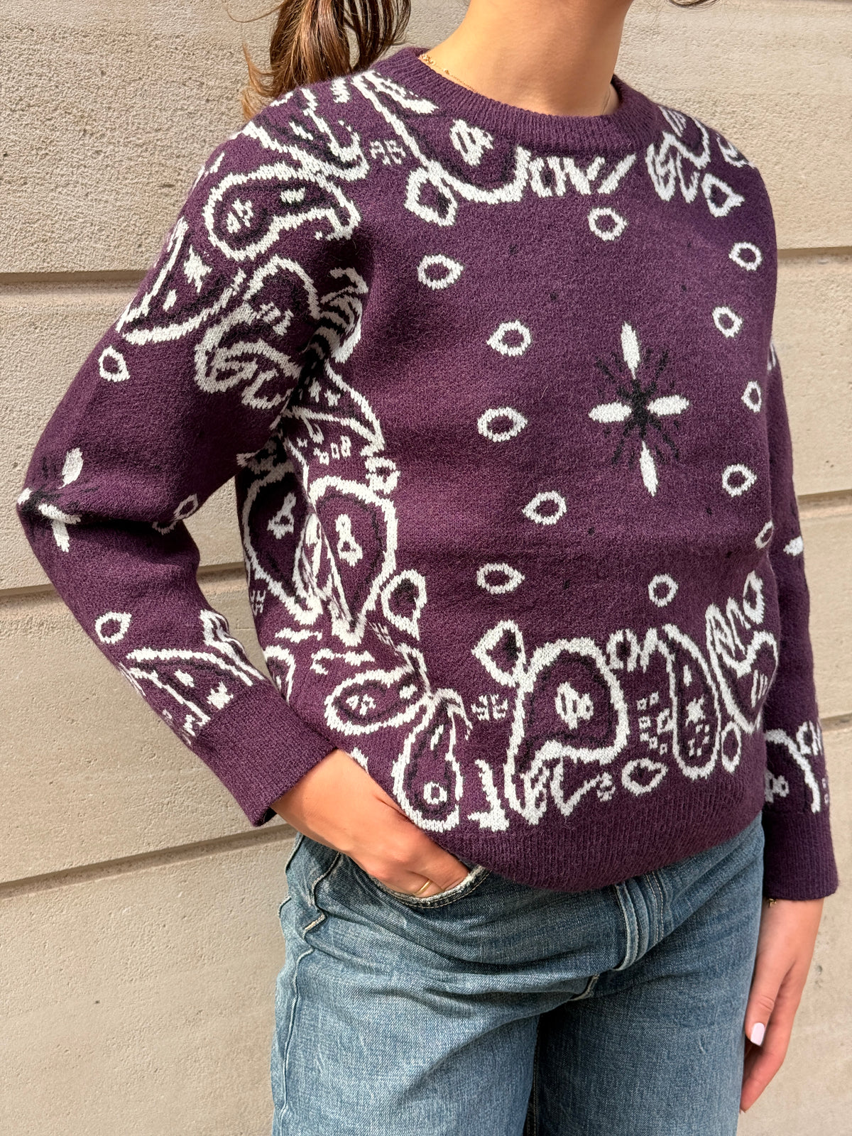 Pull Bandana aubergine