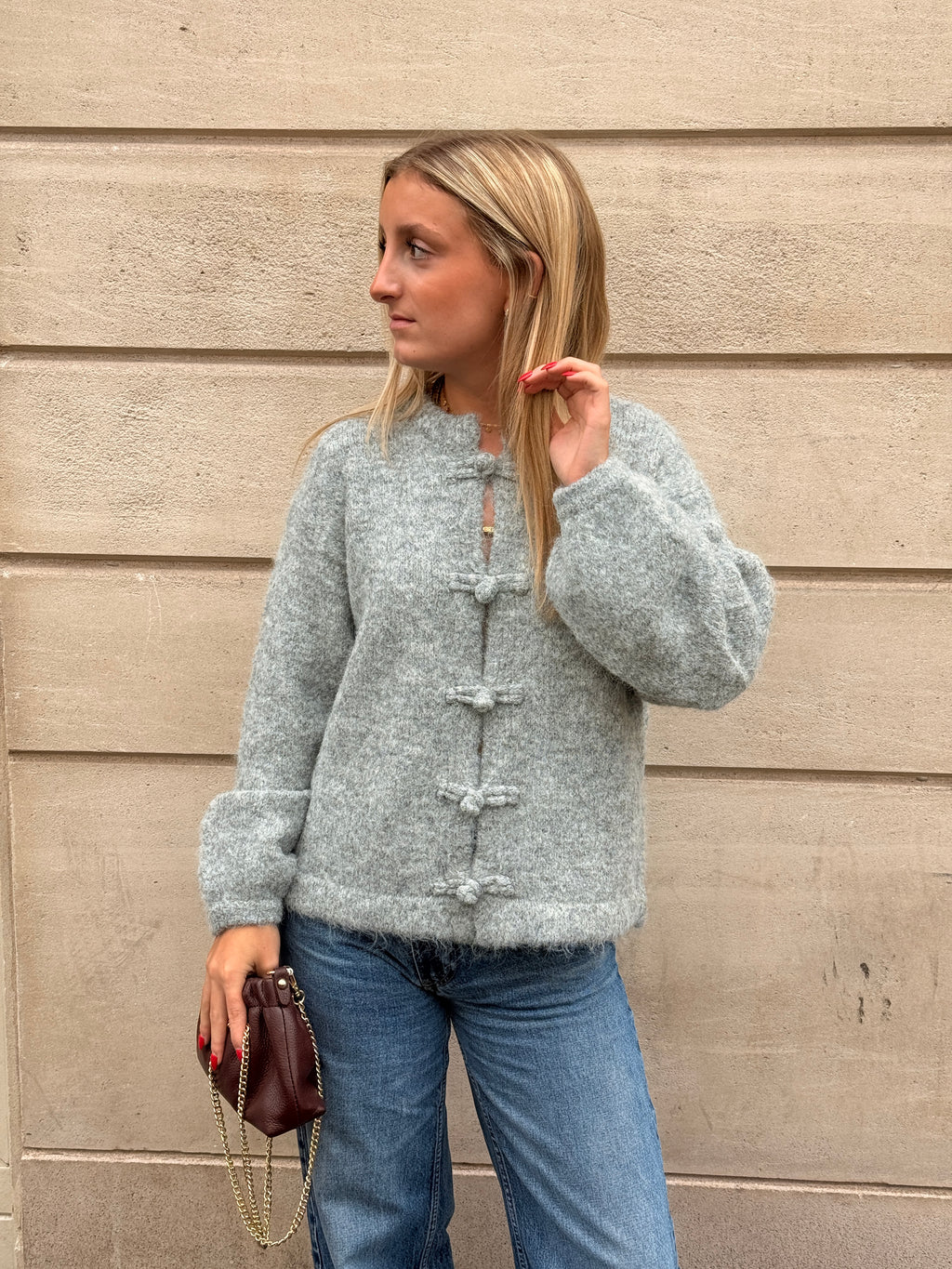 Pull Delphine gris