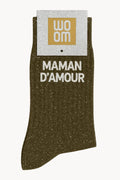 Chaussette à paillettes Maman d’amour
