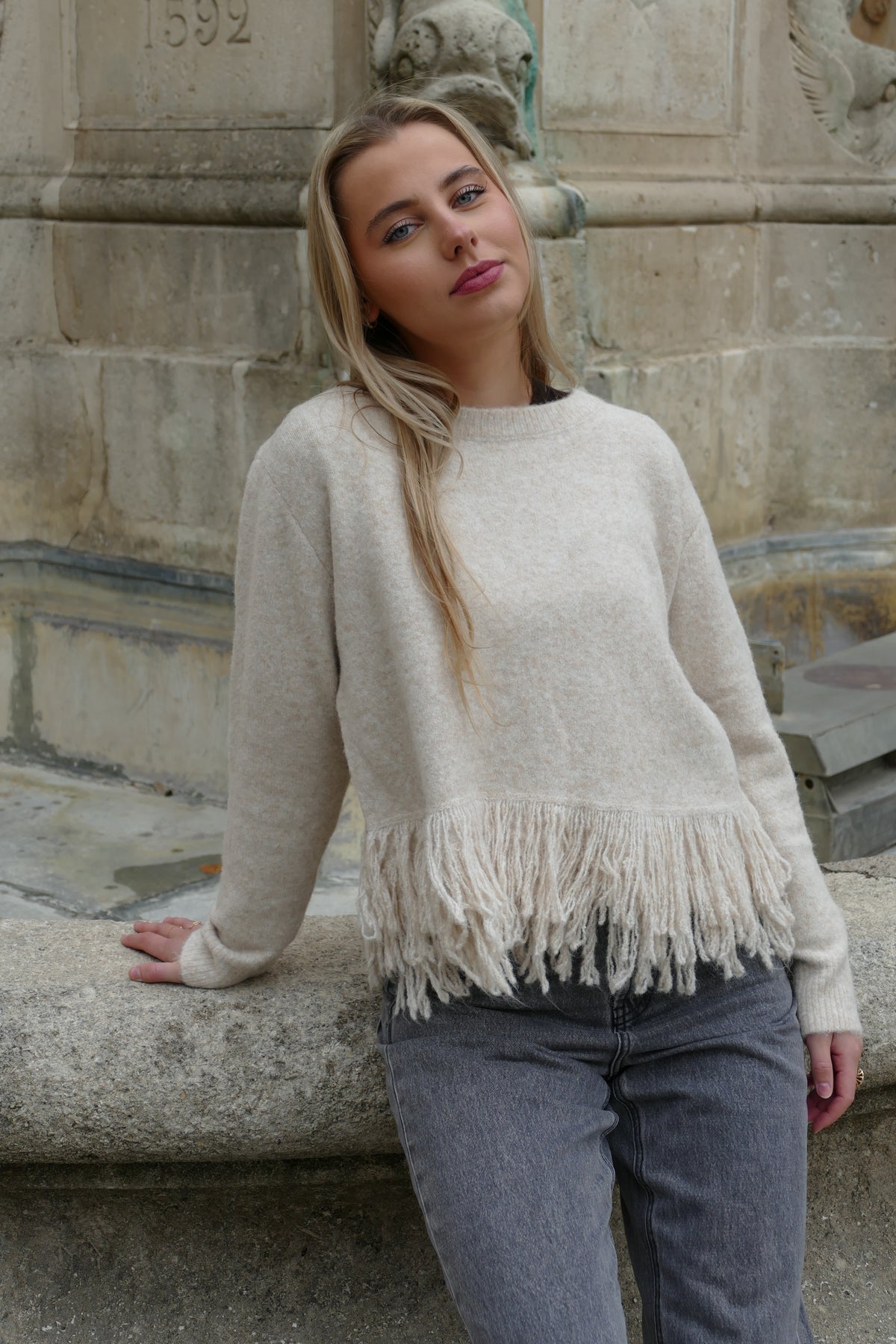 Pull Elisa écru