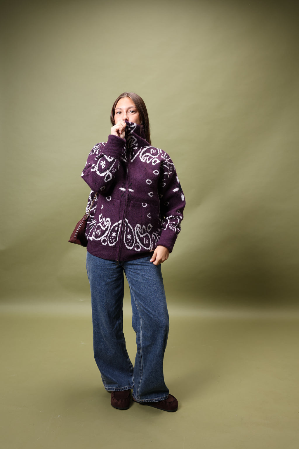Gilet Bandana aubergine