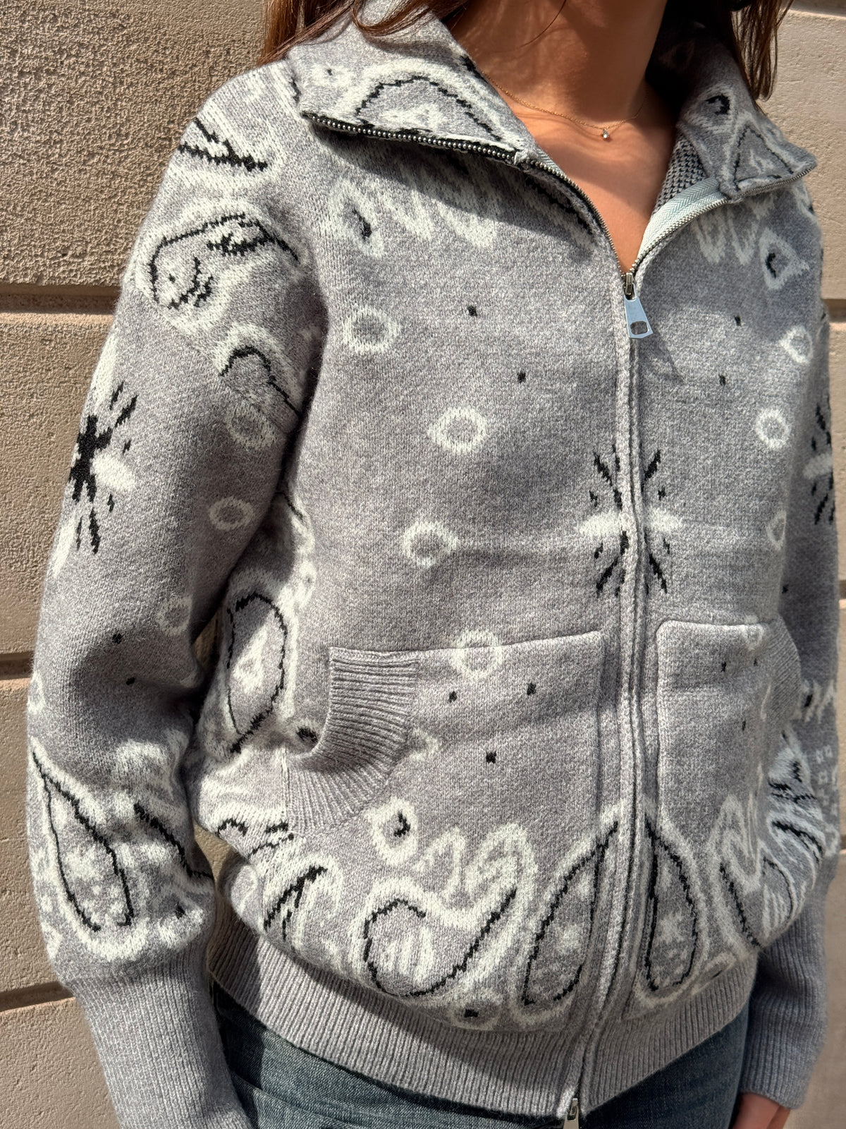 Gilet Bandana gris
