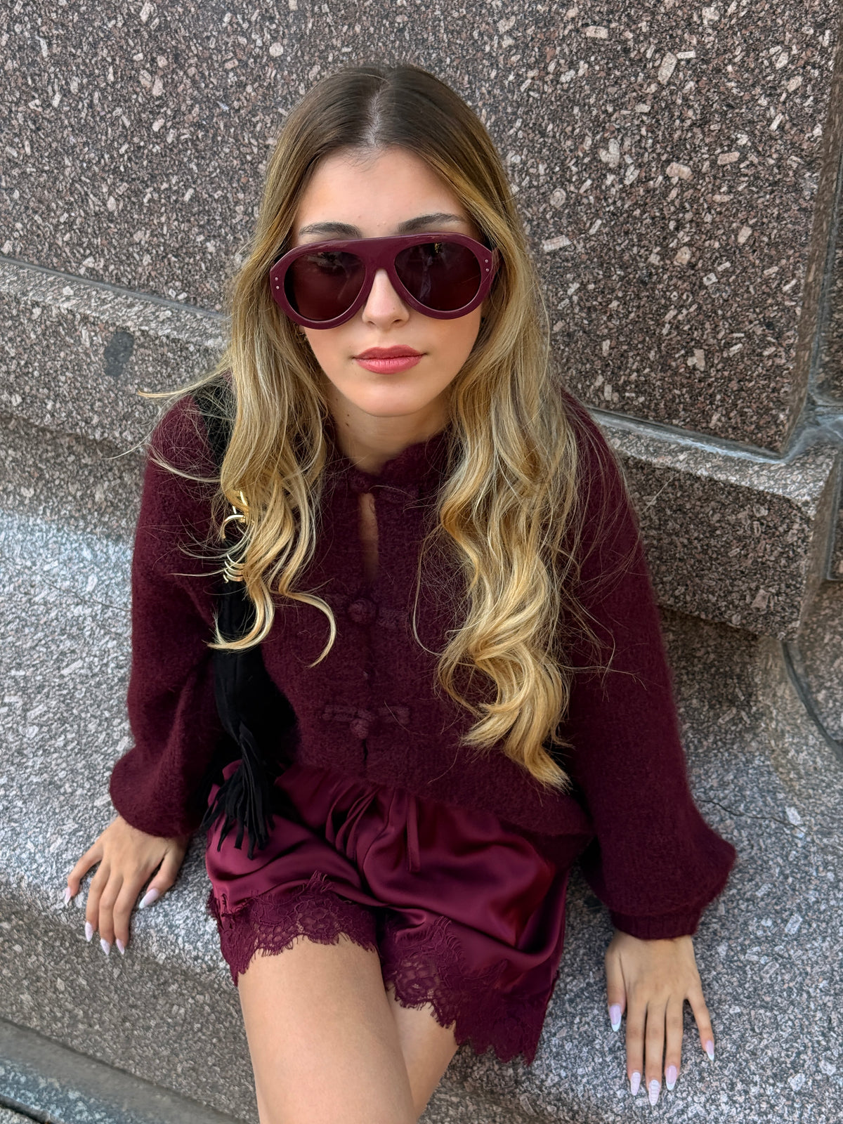 Pull Delphine bordeaux