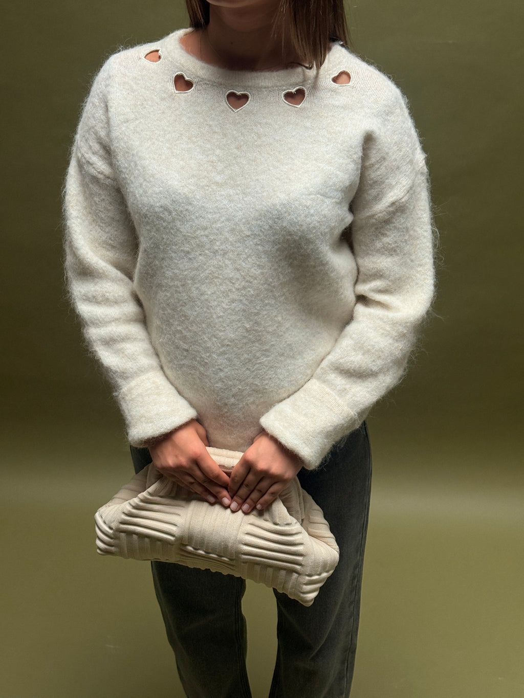 Pull Love écru