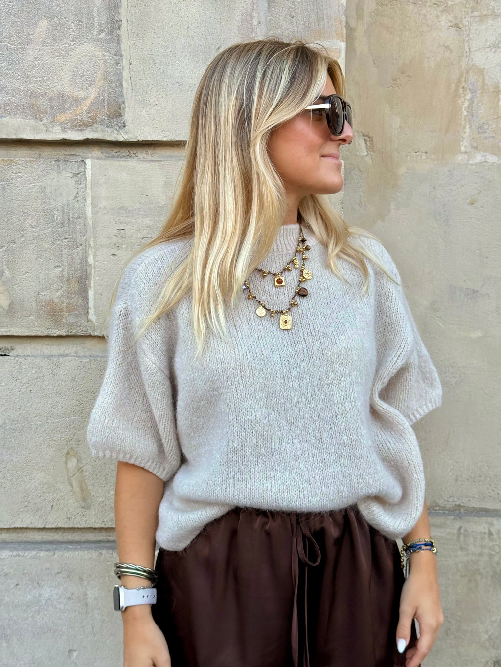 Pull Jade écru
