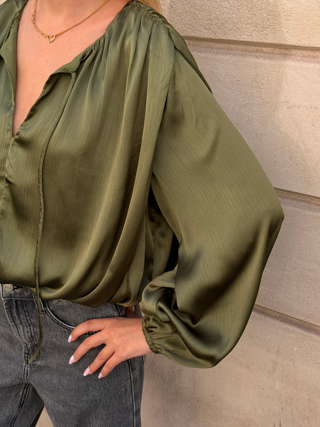 Blouse kaki Margot