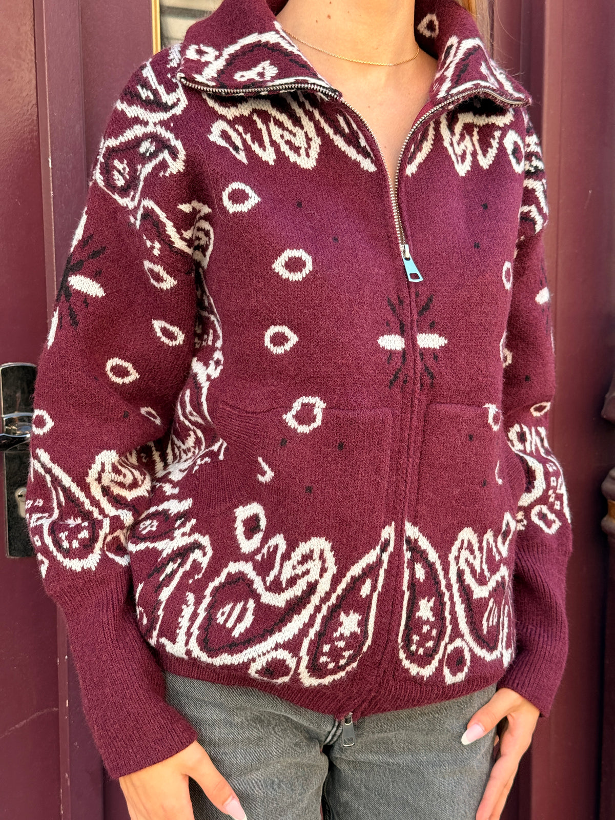 Gilet Bandana bordeaux
