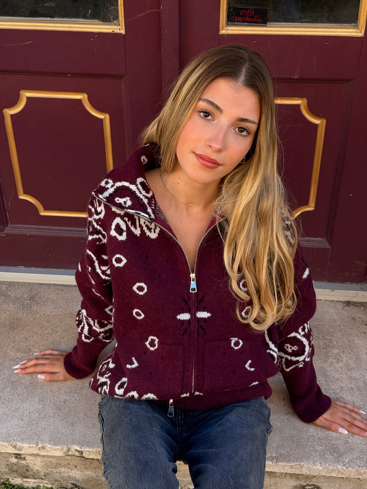Gilet Bandana bordeaux