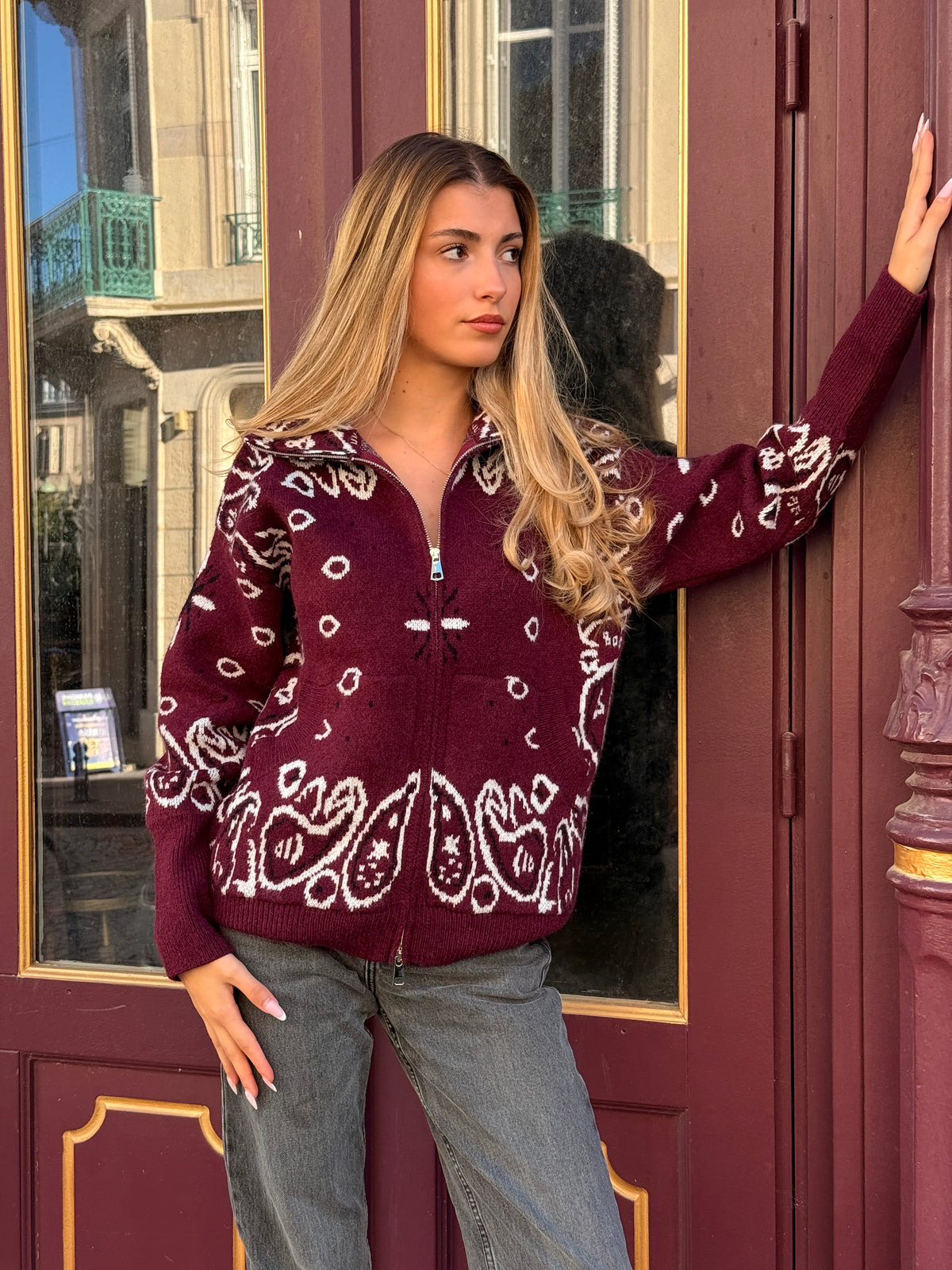 Gilet Bandana bordeaux