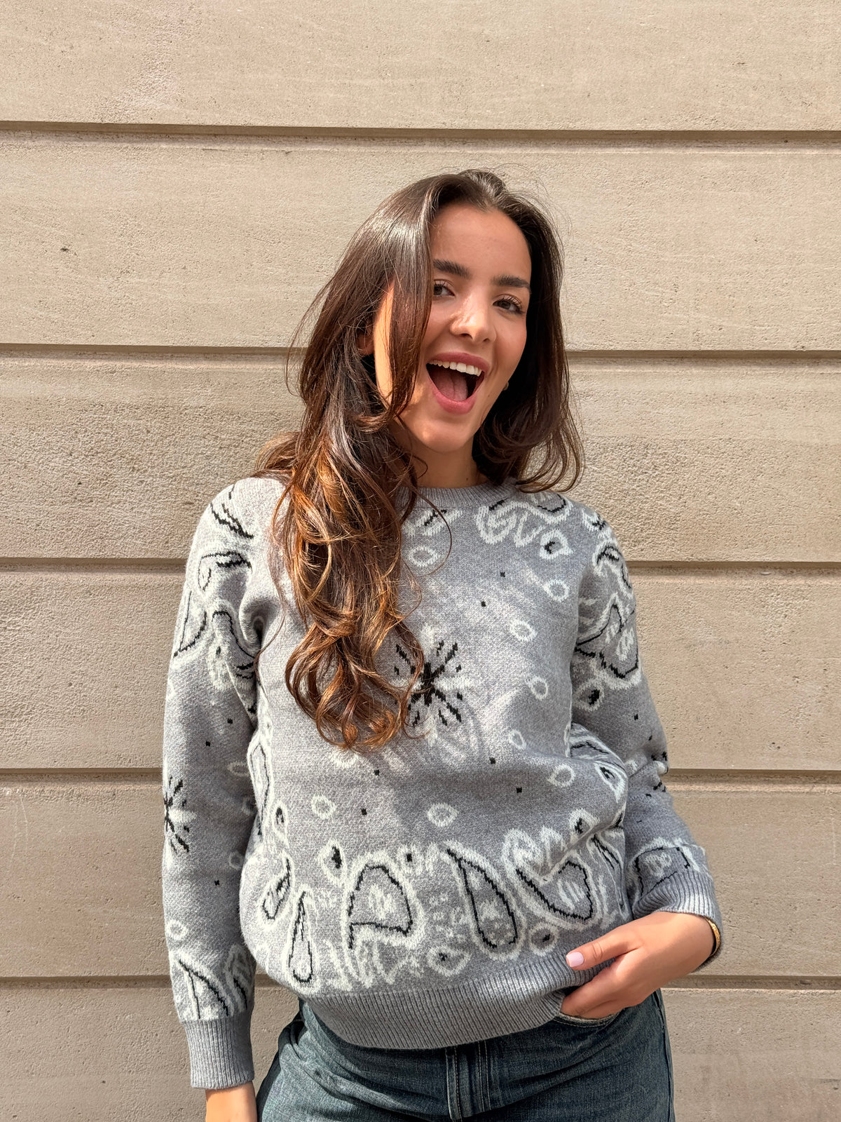 Pull Bandana gris