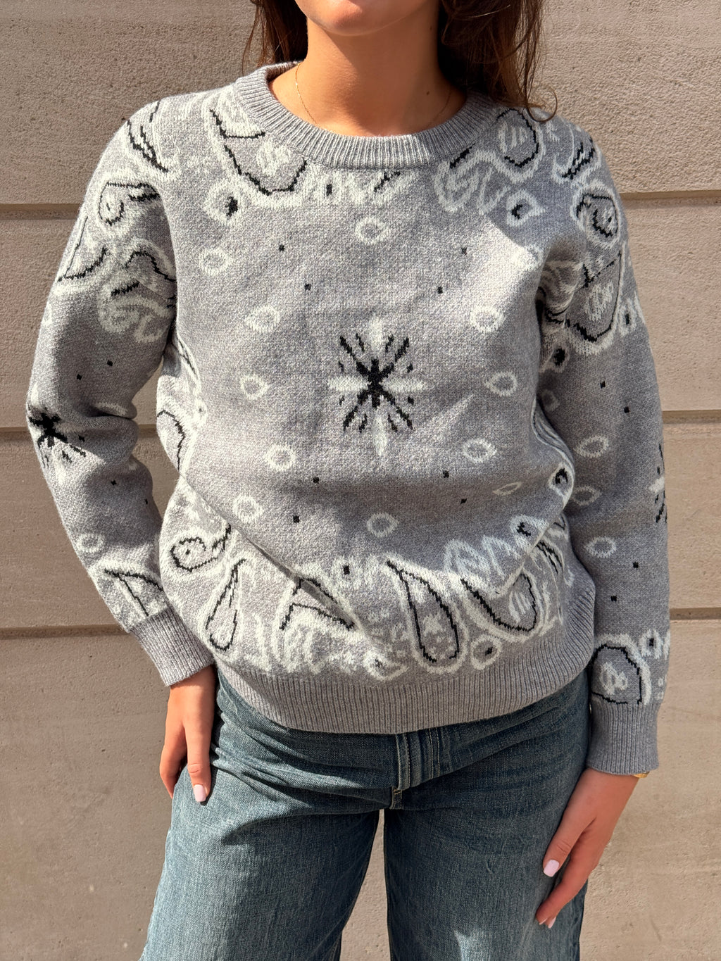 Pull Bandana gris