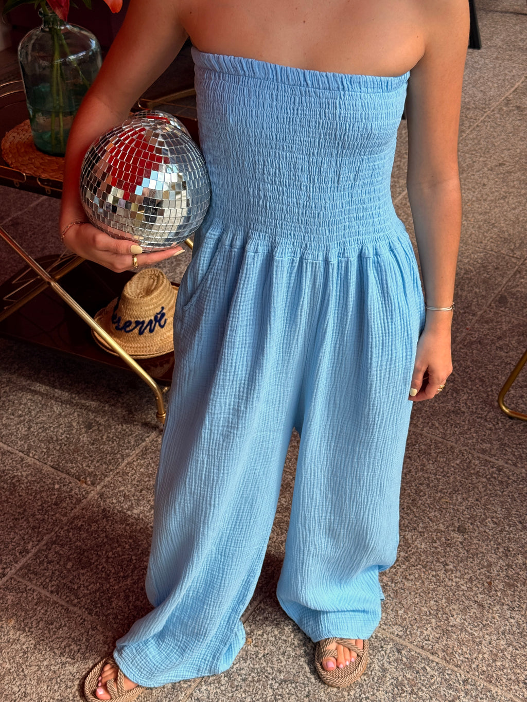 Combinaison Pantalon bleu