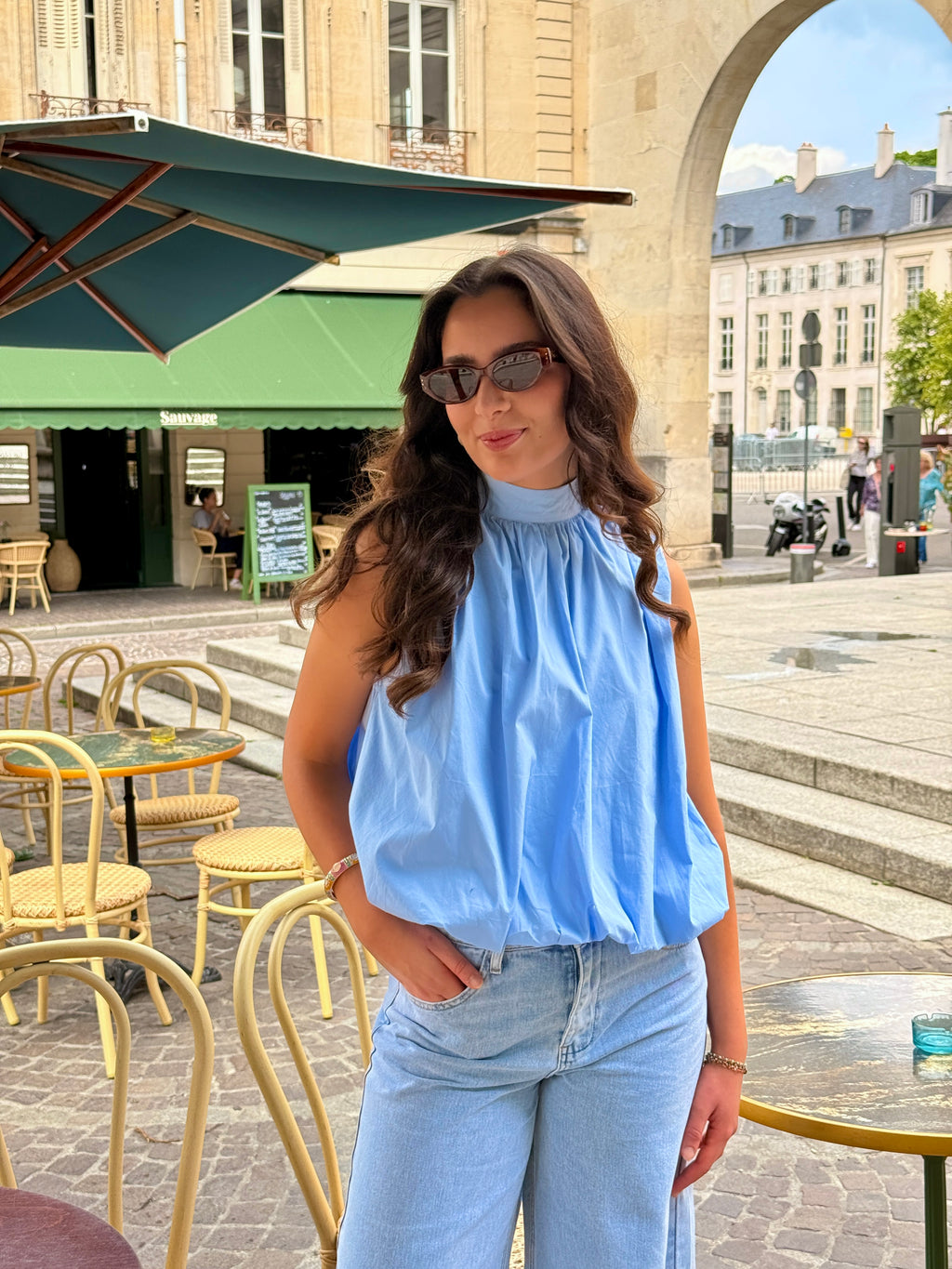Top Manon bleu