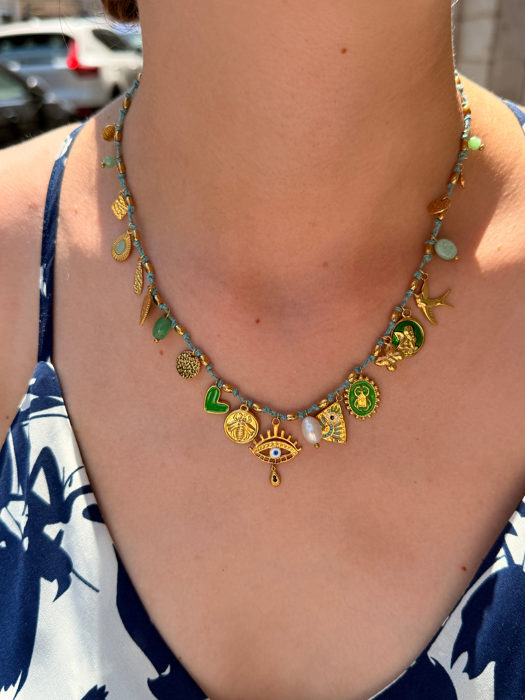 Collier Berenice vert