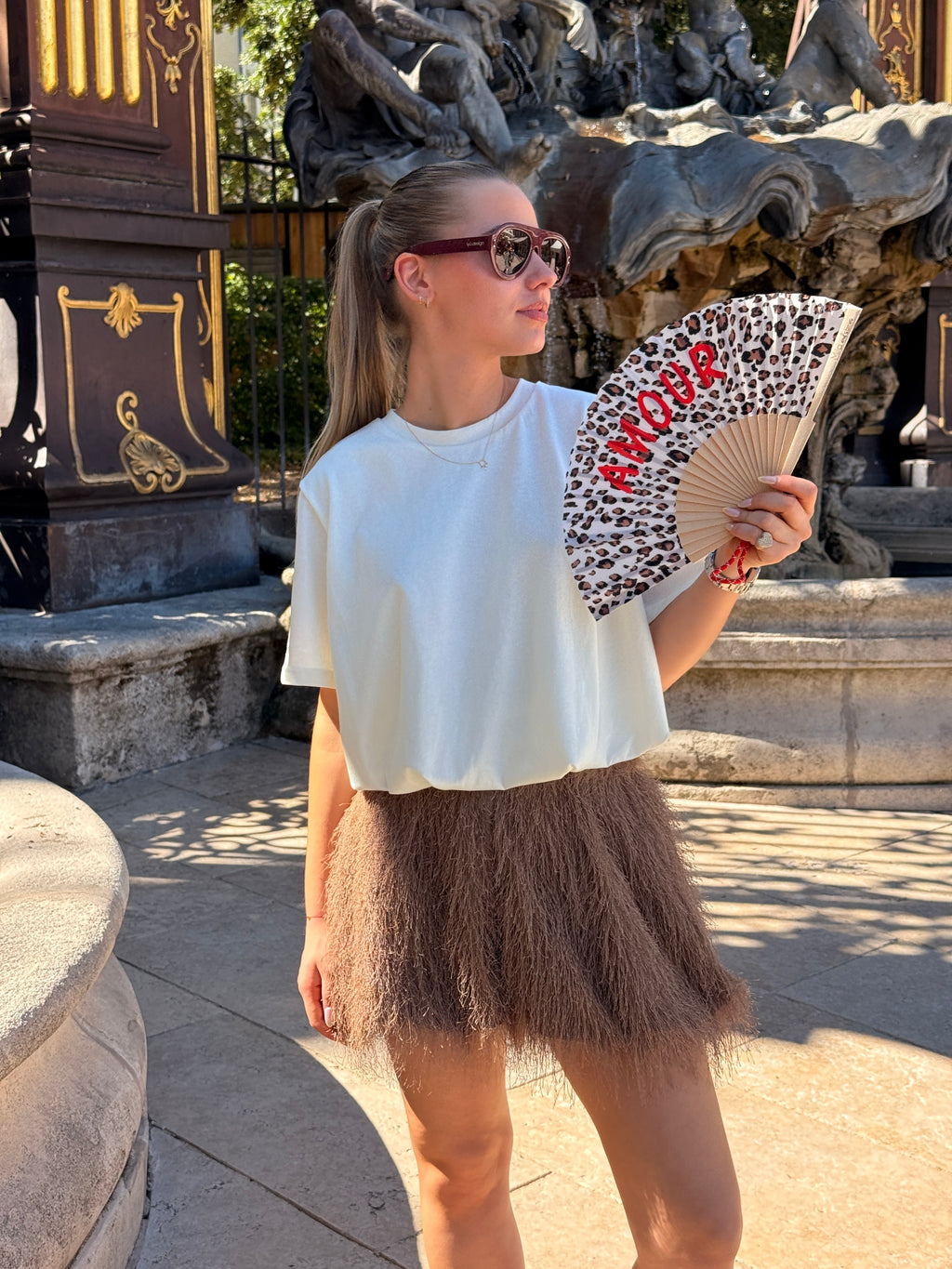 Short frange taupe
