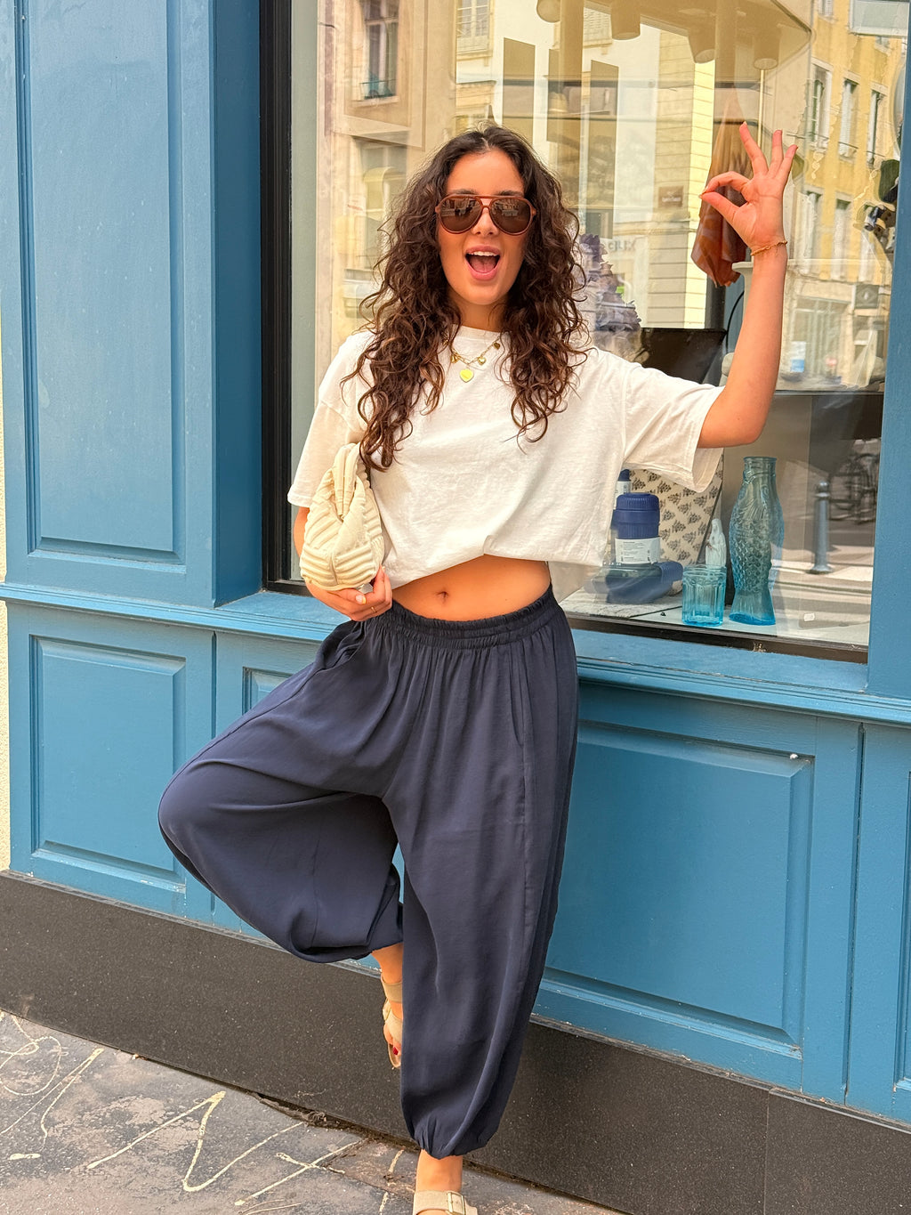 Pantalon Cam marine