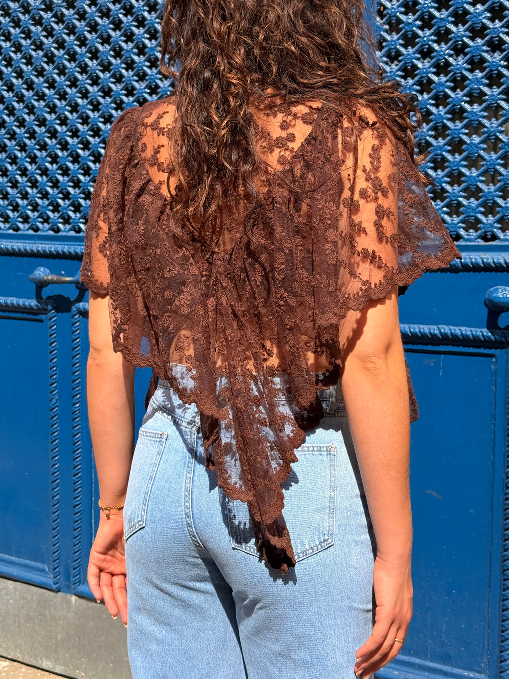 Top dentelle choco
