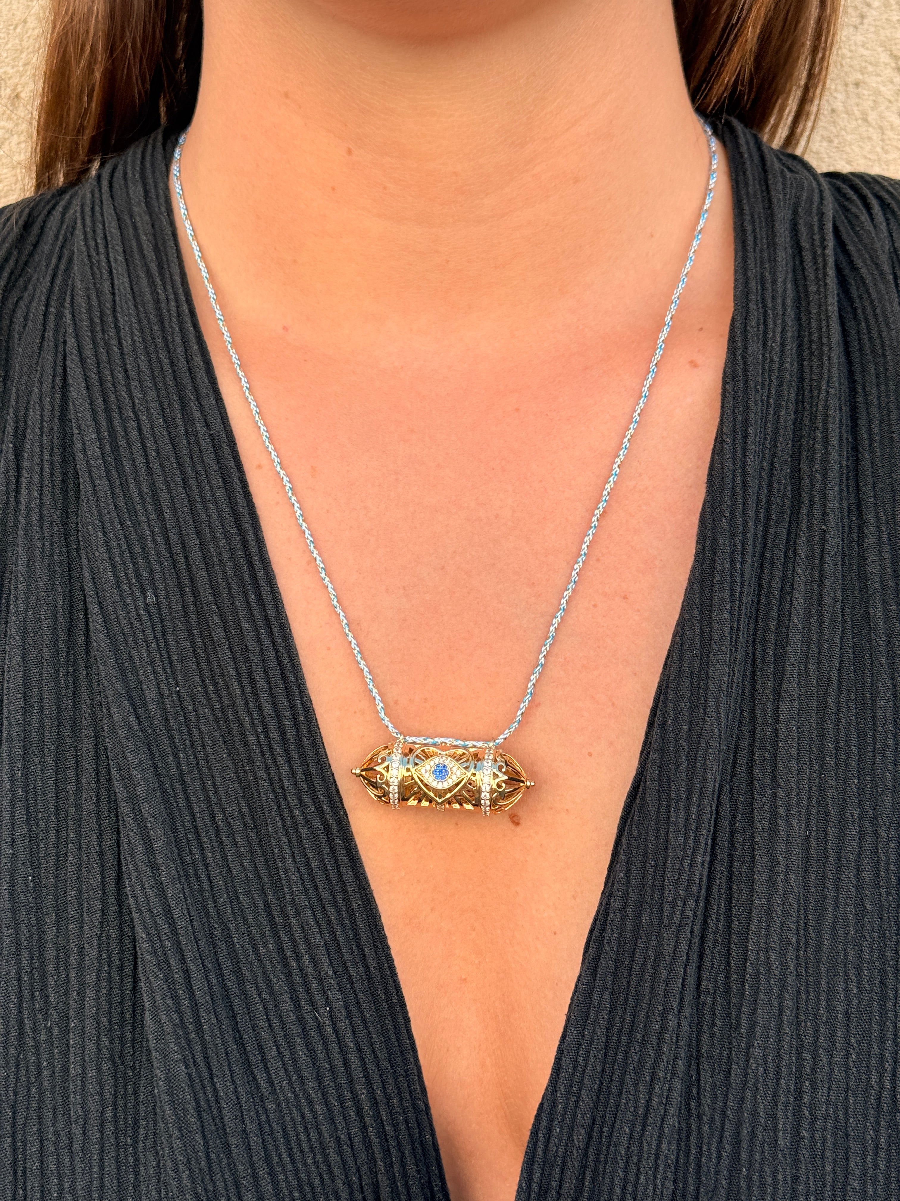 Collier Joanne bleu