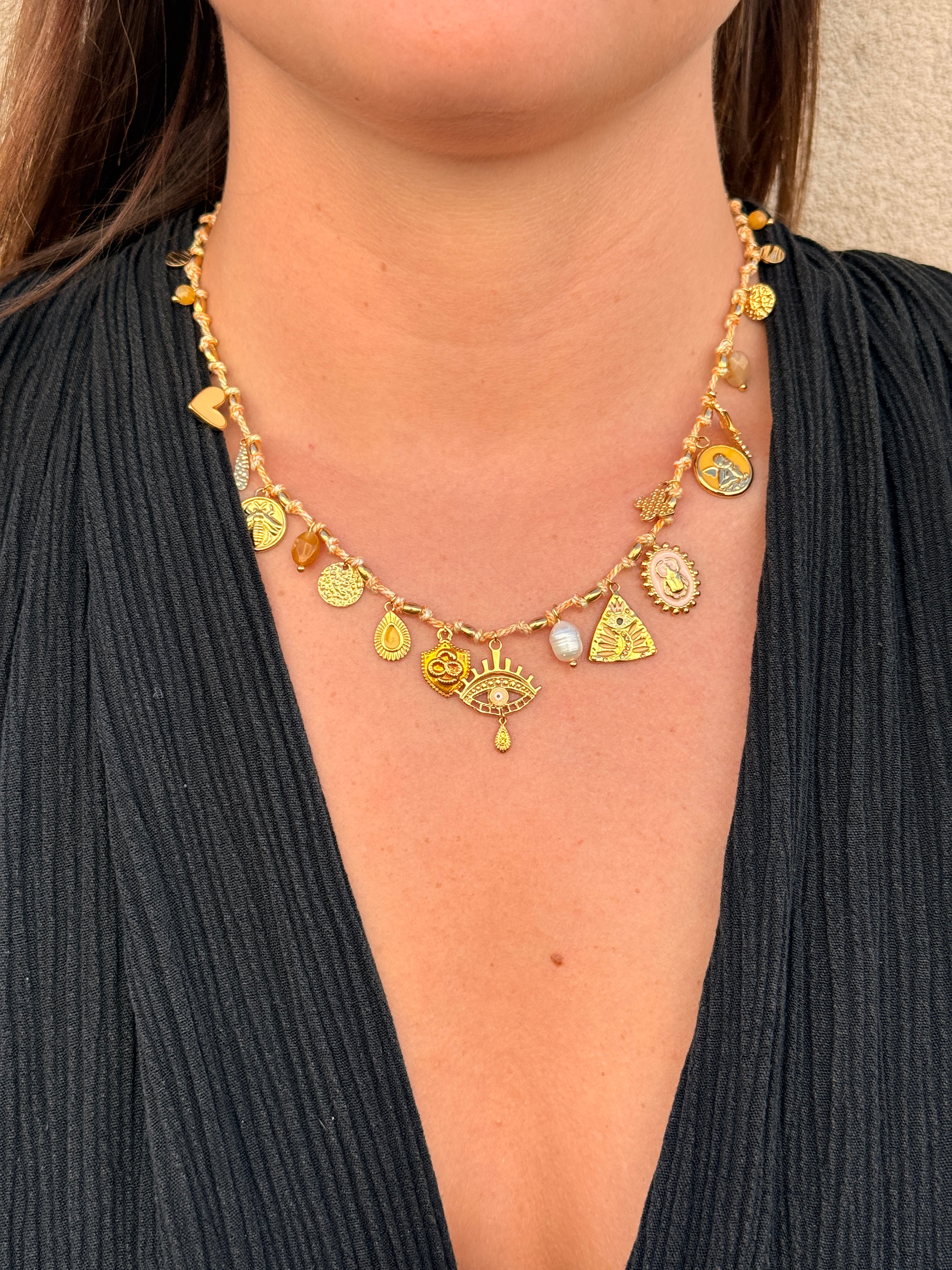 Collier Berenice orange