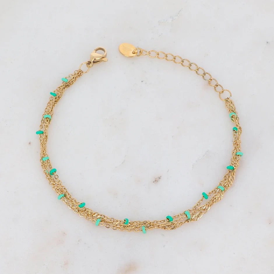 Bracelet Gigi vert turquoise