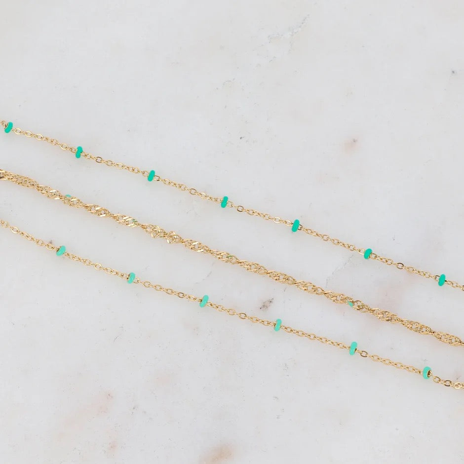 Bracelet Gigi vert turquoise