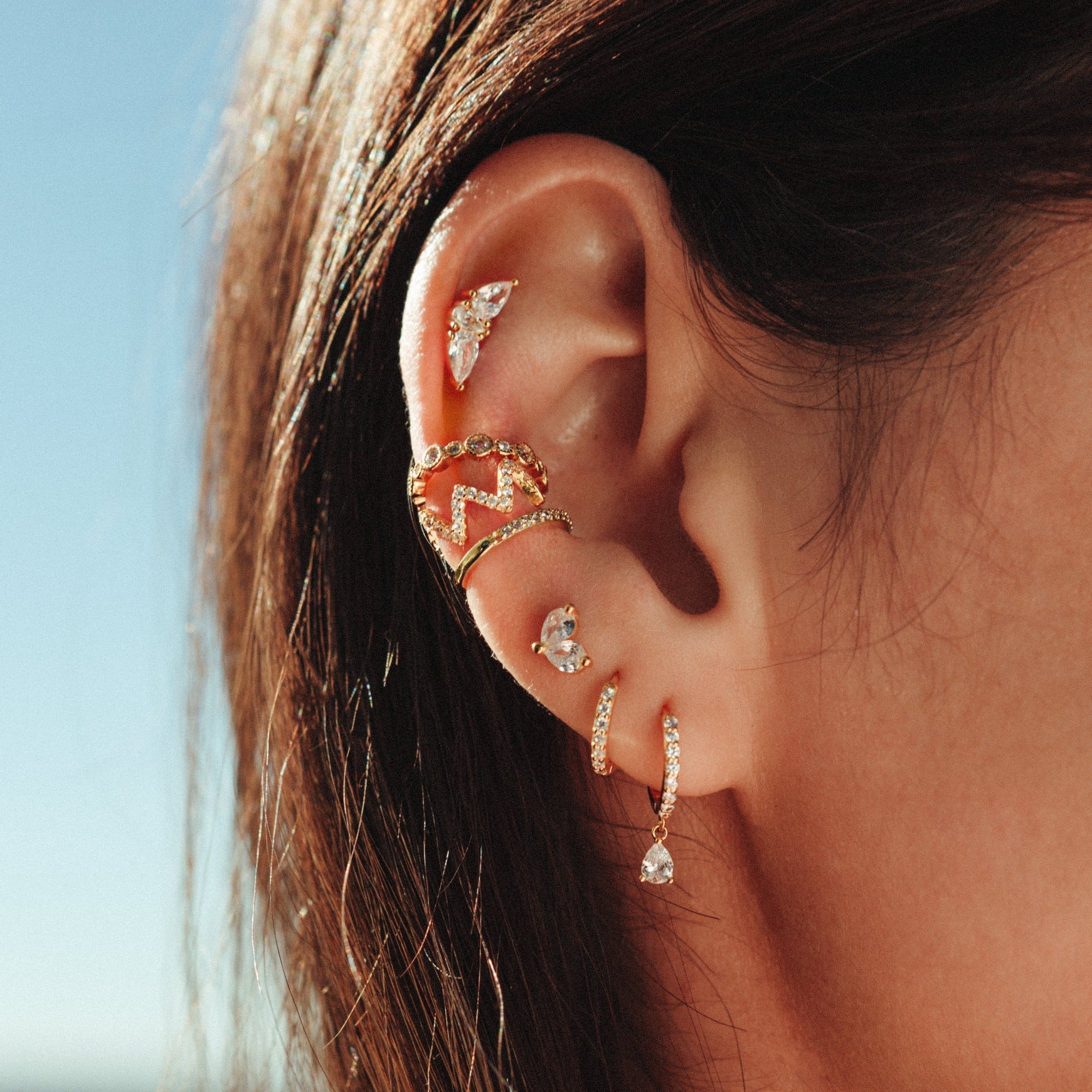 Boucle d'oreille Singapour argent