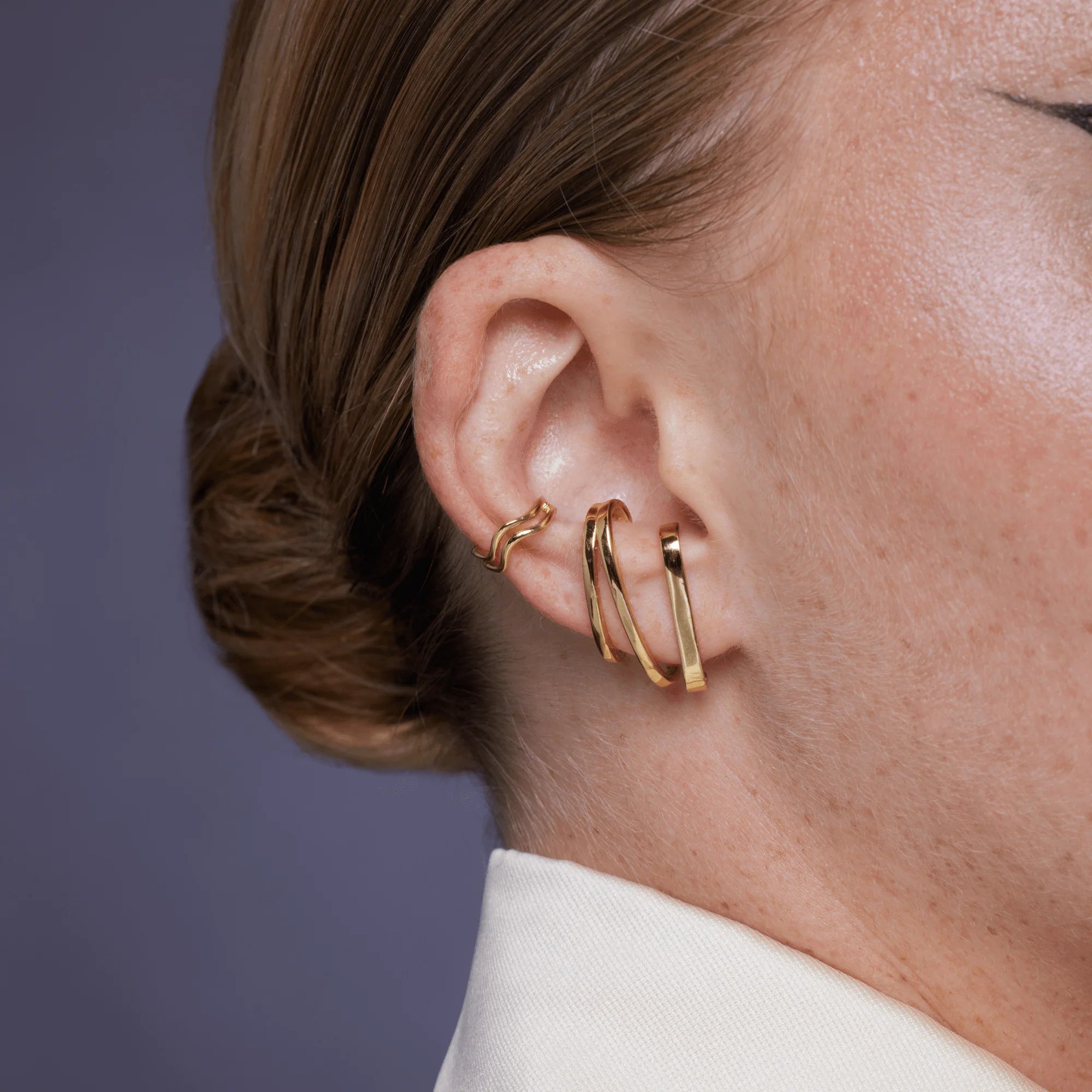 Boucle d'oreille Seattle doré