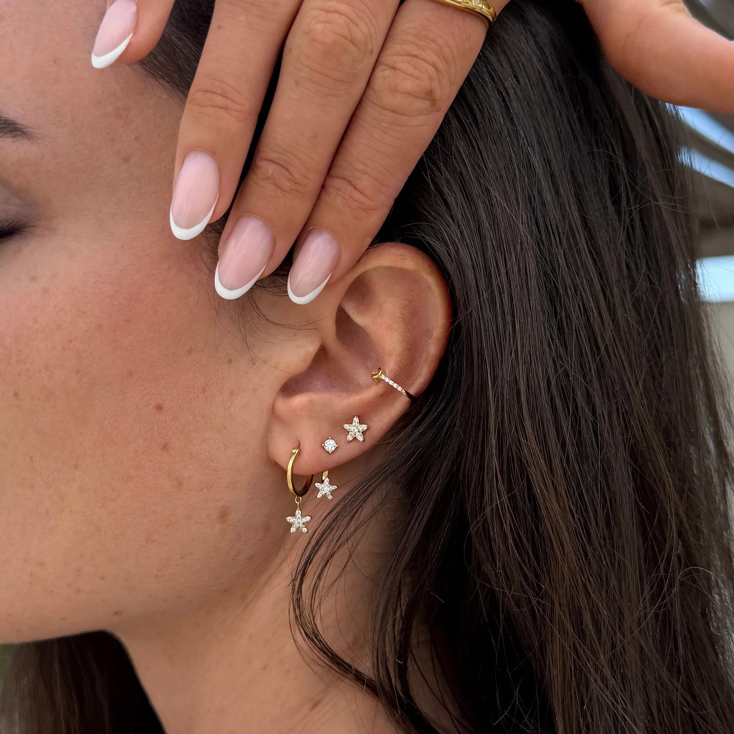 Boucle d'oreille Malte doré