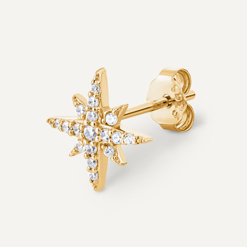 Boucle d'oreille Damas doré
