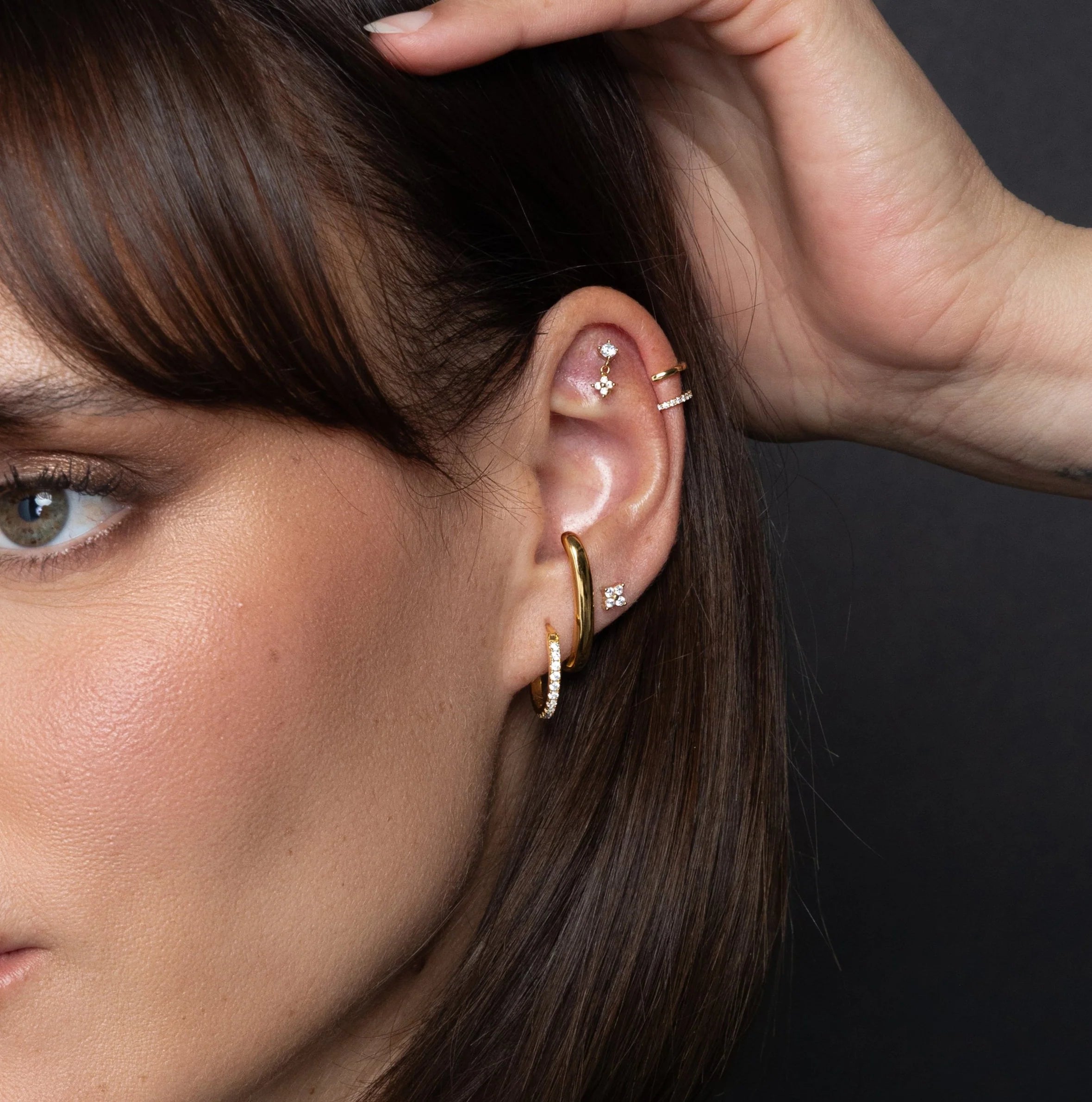 Boucle d'oreille Singapour doré