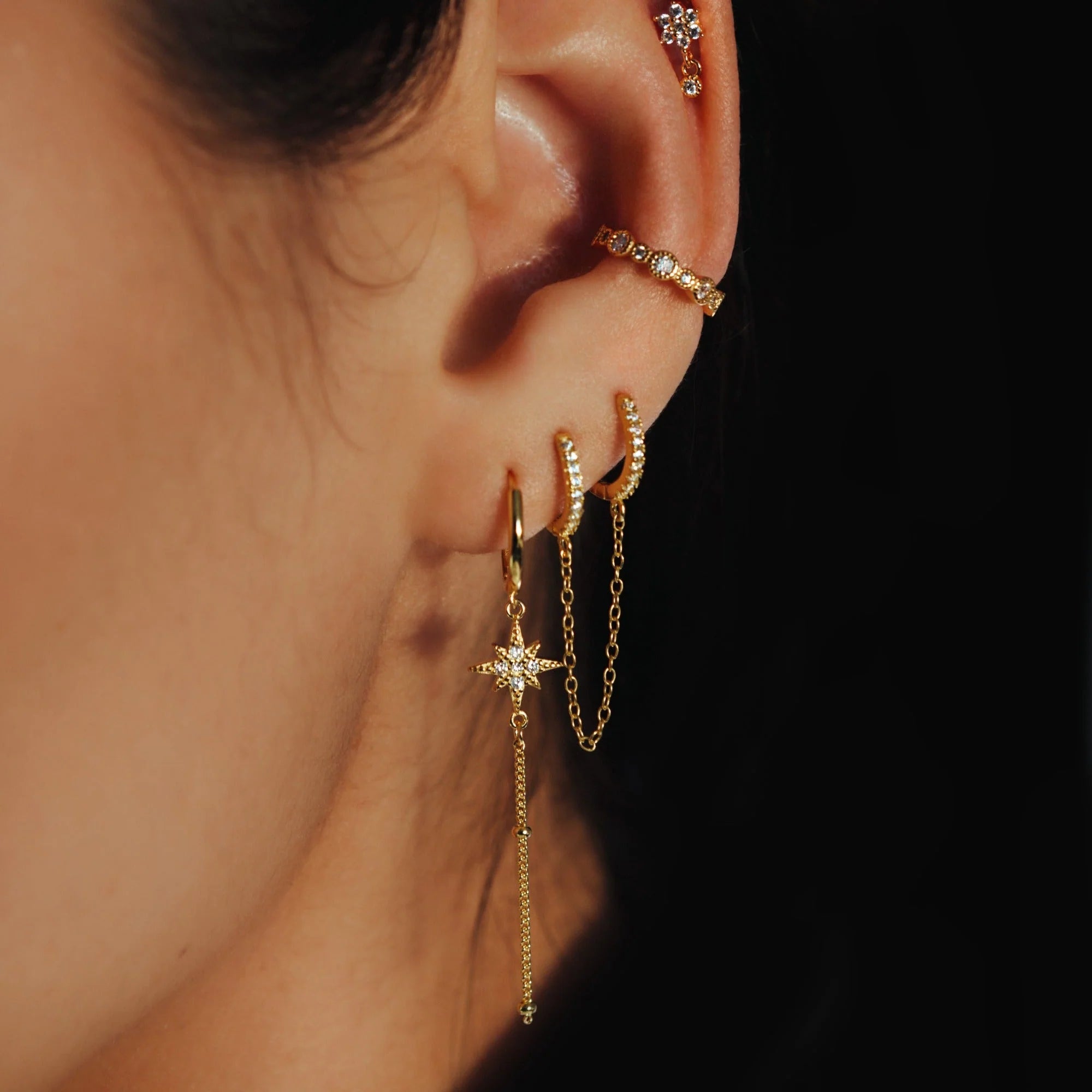 Boucle d’oreille New York doré