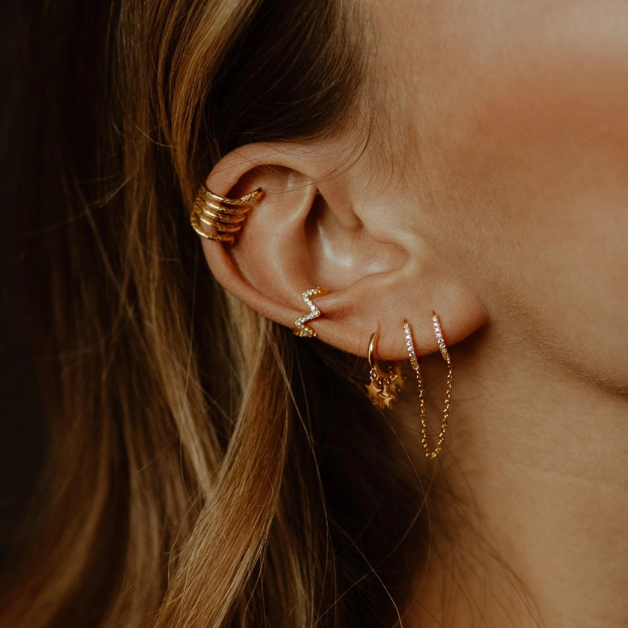 Boucle d’oreille New York argenté