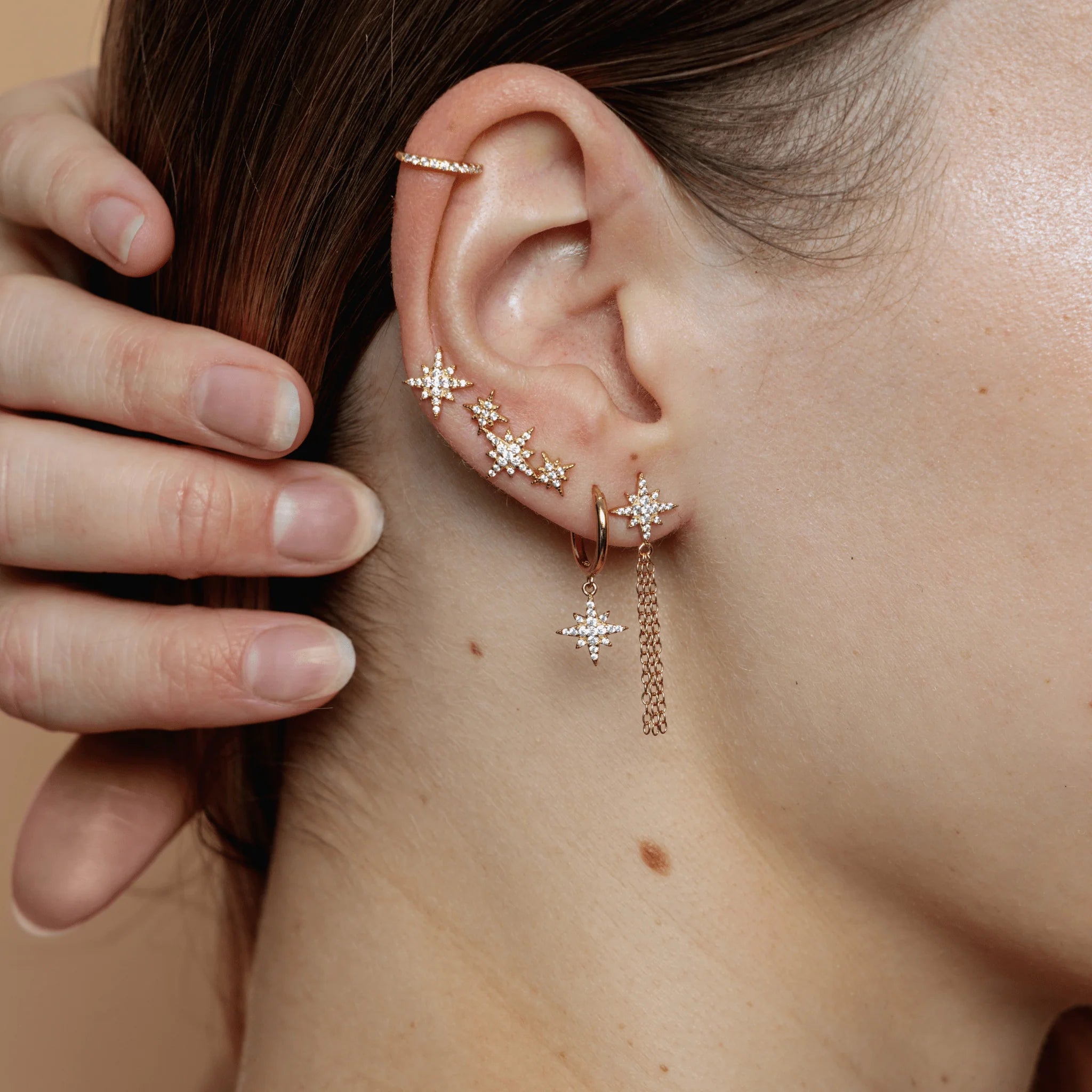 Boucle d'oreille Sydney doré