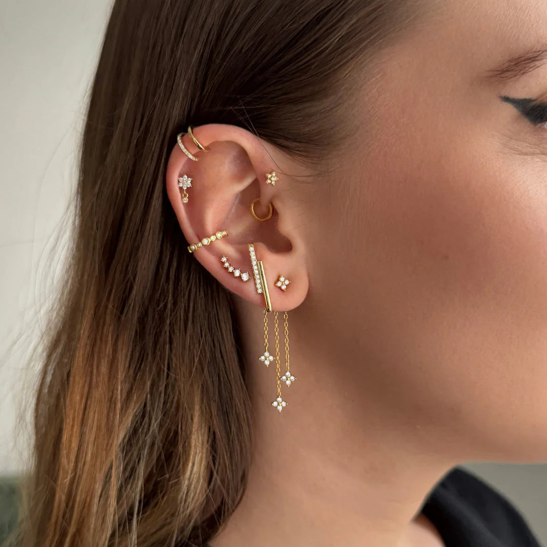 Boucle d'oreille Florence doré