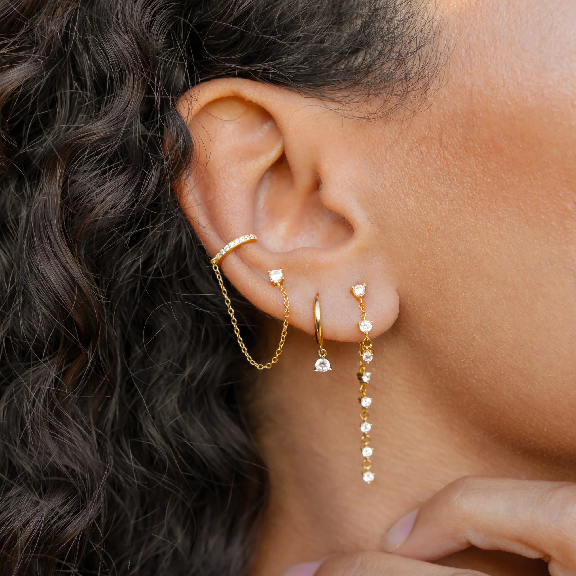 Boucle d'oreille Sicile doré