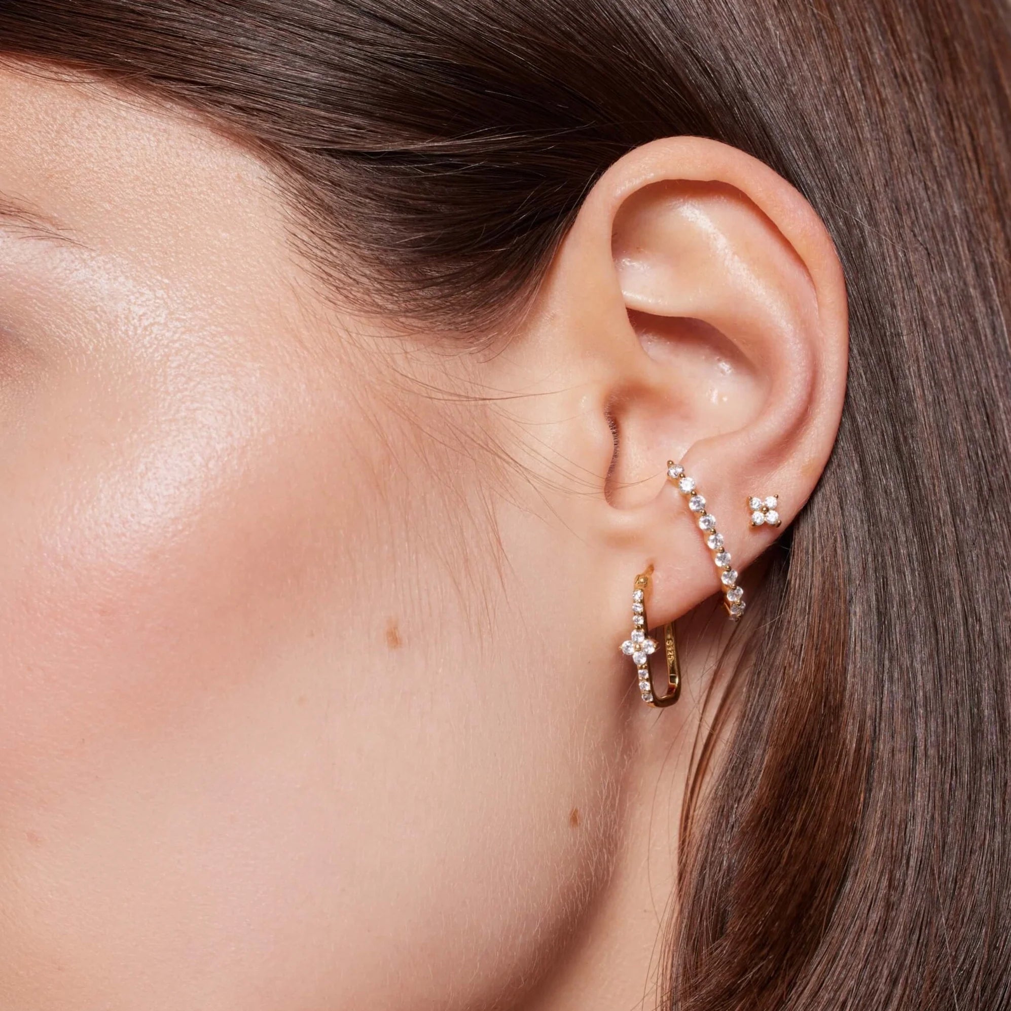 Boucle d'oreille Delhi doré